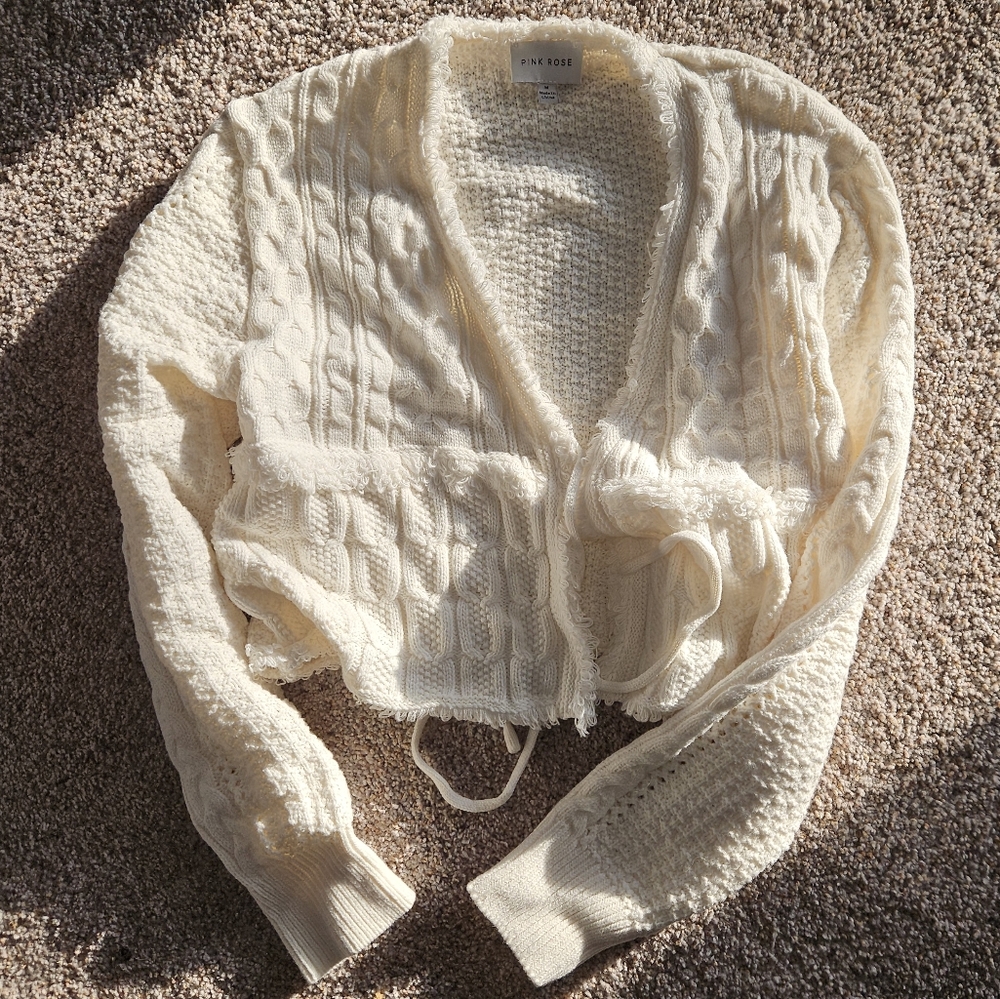 Cream Cable Knit Sweater